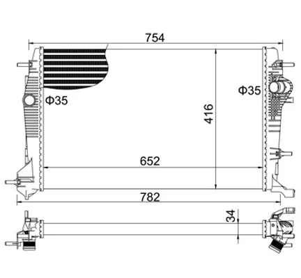CHLADIČ RENAULT SCENIC III 08- HART 620208 – OE 214100017R
