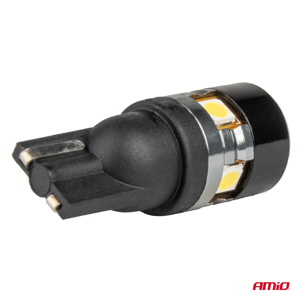LED žárovky CANBUS T10 W5W 5SMD 3030 White 12V 24V AMiO-04239 - Obrázek 4