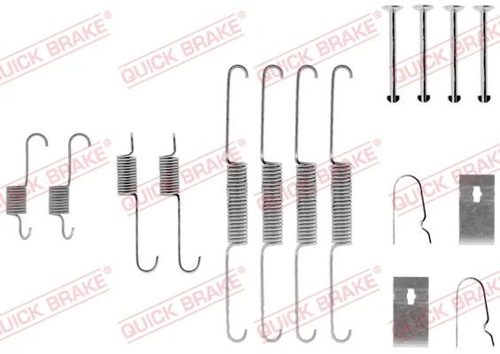 Sada příslušenství, brzdové čelisti QUICK BRAKE 105-0782 Sada příslušenství, brzdové čelisti QUICK BRAKE 105-0782