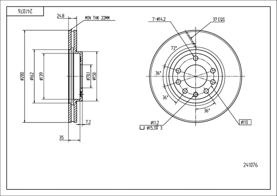 BRZ.KOTOUČ /P/ASTRA 1.8,2.0 98- /LAK/KPL HART 241076 BRZ.KOTOUČ /P/ASTRA 1.8,2.0 98- /LAK/KPL HART 241076
