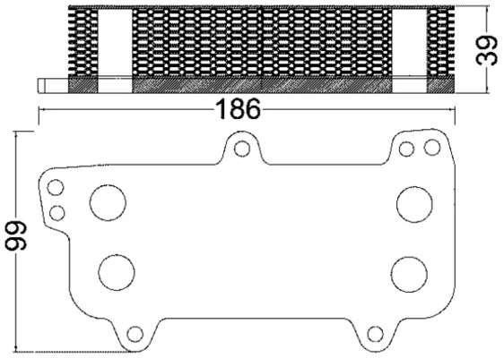 Olejový chladič, motorový olej MAHLE CLC187000S – OE 070117021D Olejový chladič, motorový olej MAHLE CLC187000S – OE 070117021D