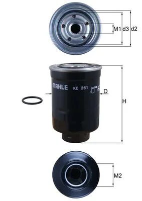 Palivový filtr MAHLE KC261D