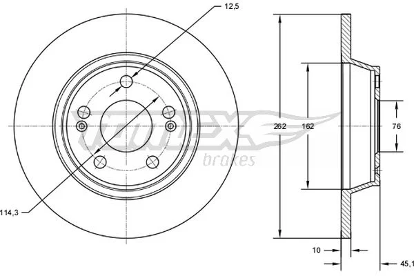 Brzdový kotouč Tomex Brakes TX72-58
