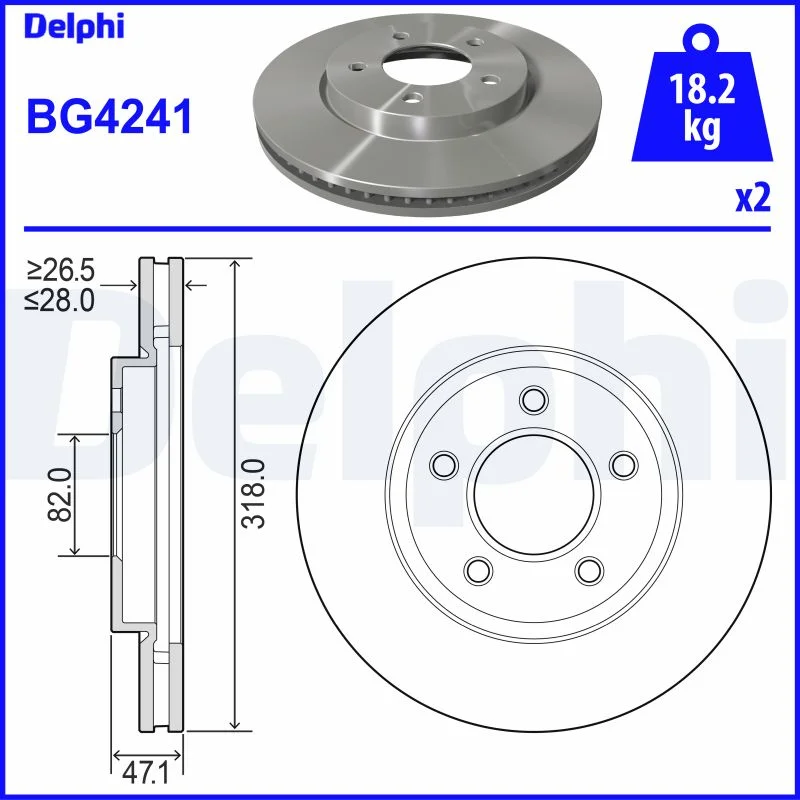 Brzdový kotouč DELPHI BG4241