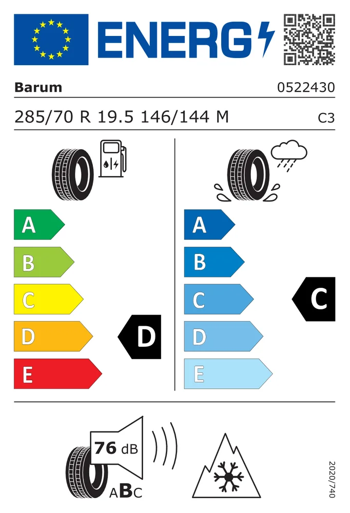 285/70R19.5 CBA BD200R BARUM 285/70R19.5CBABD200R 285/70R19.5 CBA BD200R BARUM 285/70R19.5CBABD200R