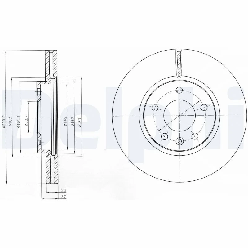 Brzdový kotouč DELPHI BG4278C