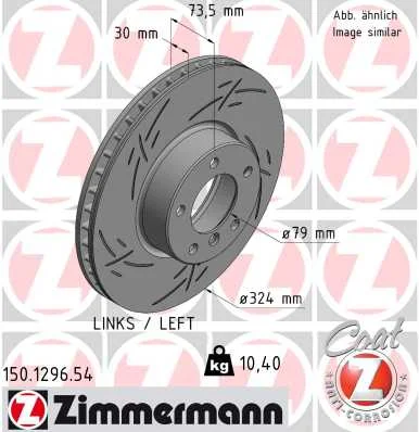 Brzdový kotouč ZIMMERMANN 150.1296.54