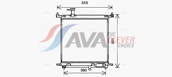 Chladič, chlazení motoru AVA Clever Choice DN2435 Chladič, chlazení motoru AVA Clever Choice DN2435