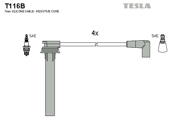 Sada kabelů pro zapalování TESLA T116B Sada kabelů pro zapalování TESLA T116B