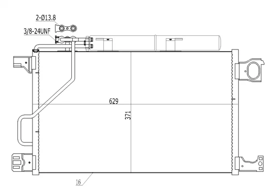 CHLADIČ KLIMATIZ.DB C-CLASS V 203 00- HART 619510