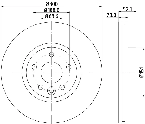 Brzdový kotouč HELLA 8DD355129-161