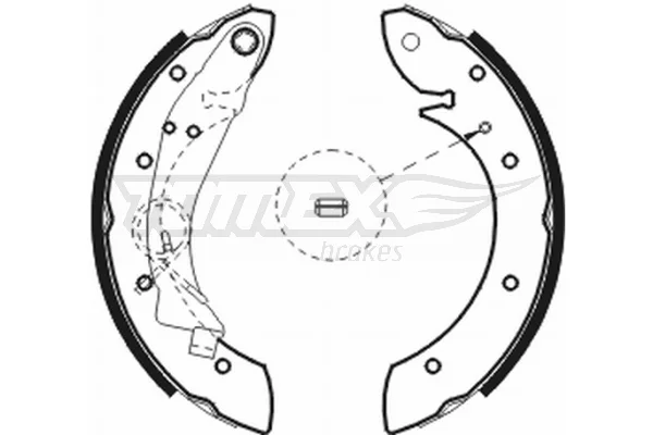 Sada brzdových čelistí Tomex Brakes TX20-75 Sada brzdových čelistí Tomex Brakes TX20-75