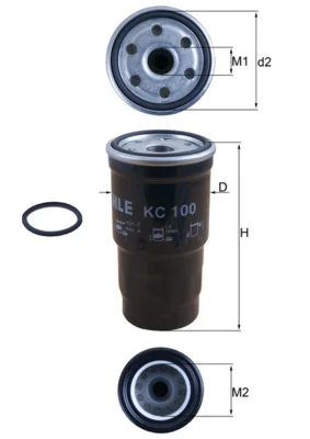 Palivový filtr MAHLE KC100D