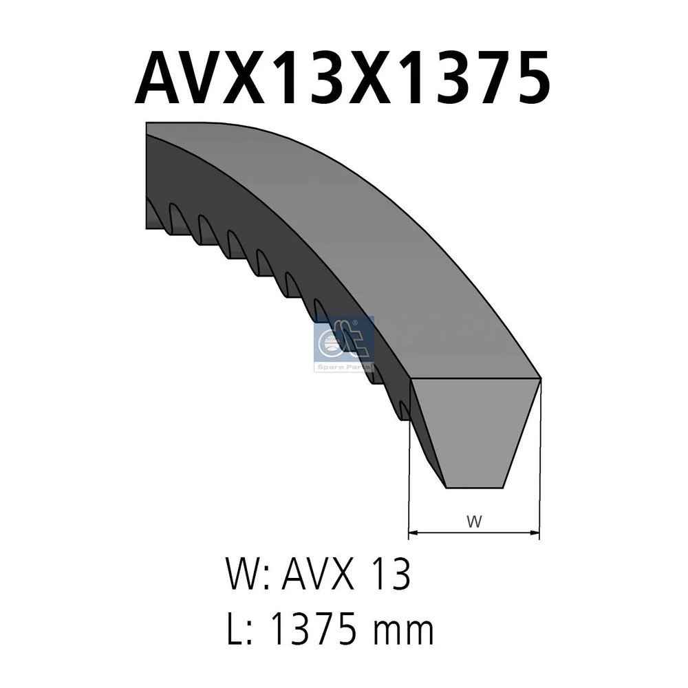 Klínový řemen DT Spare Parts 1.21195