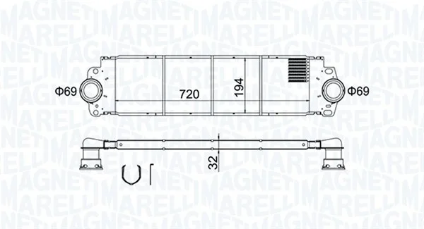 Chladič turba MAGNETI MARELLI 351319204200 Chladič turba MAGNETI MARELLI 351319204200
