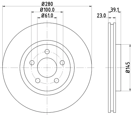Brzdový kotouč HELLA 8DD355118-601