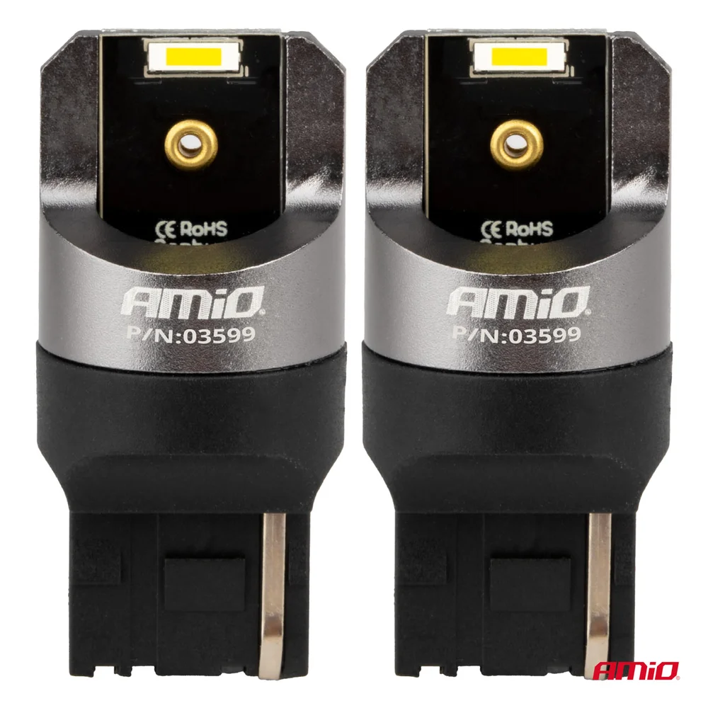 LED CANBUS PRO series 7440 W21W 2x1860SMD White 12/24V FULL CANBUS AMIO-03599 - Obrázek 2