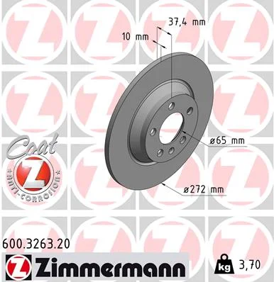 Brzdový kotouč ZIMMERMANN 600.3263.20 – OE 2Q0615601G Brzdový kotouč ZIMMERMANN 600.3263.20 – OE 2Q0615601G