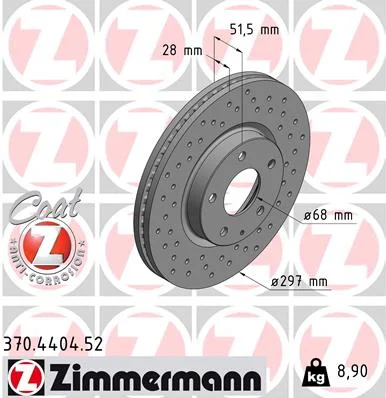 Brzdový kotouč ZIMMERMANN 370.4404.52