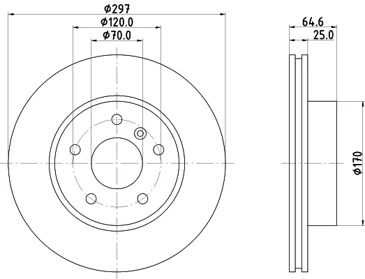 Brzdový kotouč HELLA 8DD355106-271 – OE NTC8780