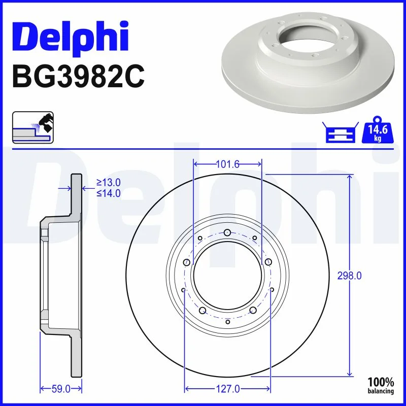 Brzdový kotouč DELPHI BG3982C