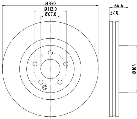 Brzdový kotouč HELLA 8DD355127-921