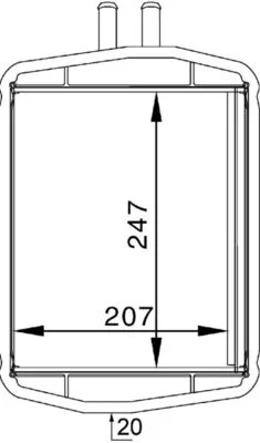 Výměník tepla, vnitřní vytápění MAHLE AH152000S Výměník tepla, vnitřní vytápění MAHLE AH152000S