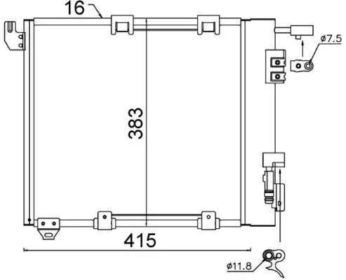 Kondenzátor, klimatizace MAHLE AC349000S Kondenzátor, klimatizace MAHLE AC349000S