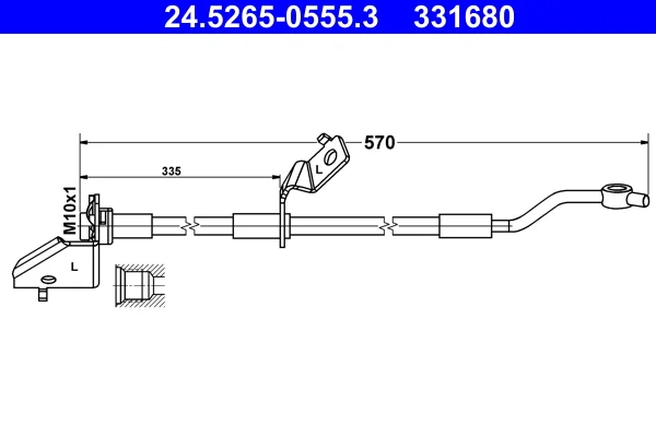 Brzdová hadice ATE 24.5265-0555.3 – OE 58731-2S100 Brzdová hadice ATE 24.5265-0555.3 – OE 58731-2S100