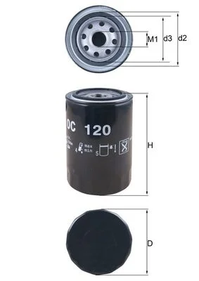 Olejový filtr MAHLE OC120