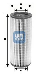 Vzduchový filtr UFI 27.268.00