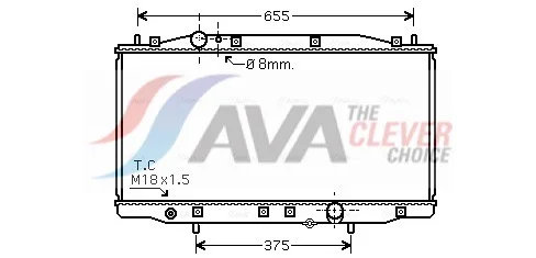 Chladič, chlazení motoru AVA Clever Choice HD2218 – OE 19010RBDE01 Chladič, chlazení motoru AVA Clever Choice HD2218 – OE 19010RBDE01