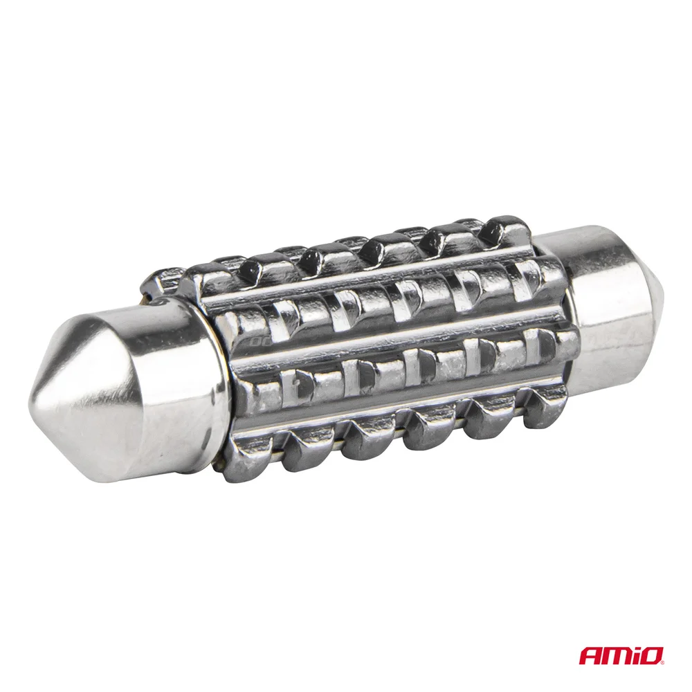 LED žárovky CANBUS 12SMD Festoon C5W 2016 39mm White 12/24V AMiO-04237 - Obrázek 3