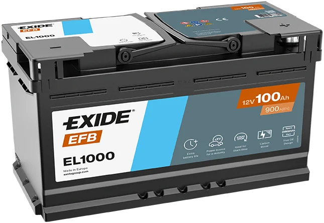 startovací baterie EXIDE EL1000 startovací baterie EXIDE EL1000