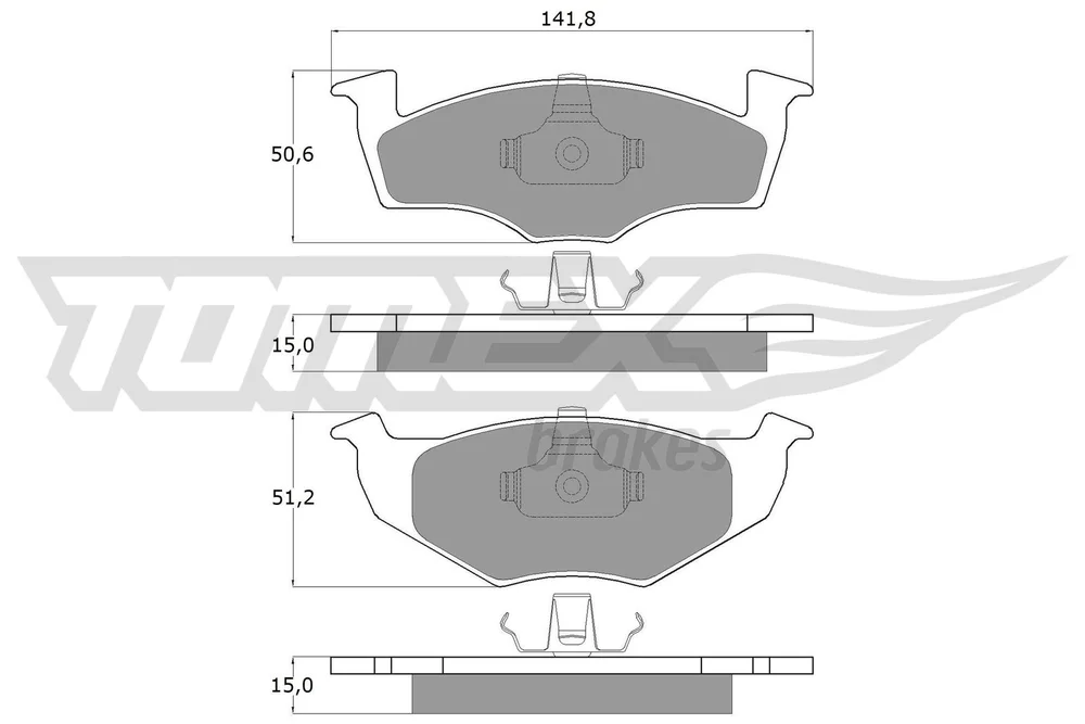 Sada brzdových destiček, kotoučová brzda Tomex Brakes TX10-851