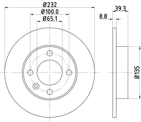 Brzdový kotouč HELLA 8DD355106-681