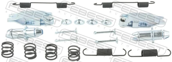 Sada příslušenství, parkovací brzdové čelisti FEBEST 1404-RODIIR-KIT