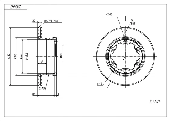 BRZ.KOTOUČ /Z/ DB SPRINTER 412 HART 218647 BRZ.KOTOUČ /Z/ DB SPRINTER 412 HART 218647