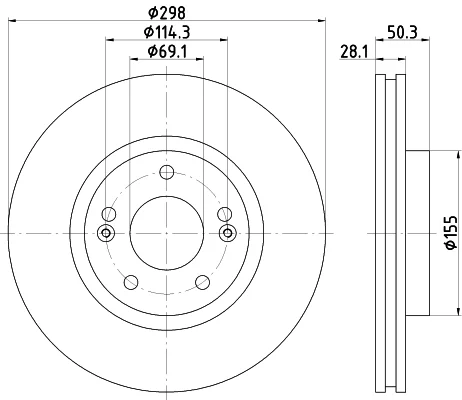 Brzdový kotouč HELLA 8DD355119-251