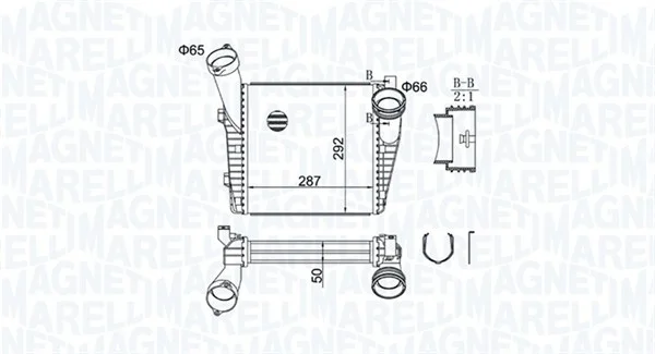 Chladič turba MAGNETI MARELLI 351319204400 Chladič turba MAGNETI MARELLI 351319204400