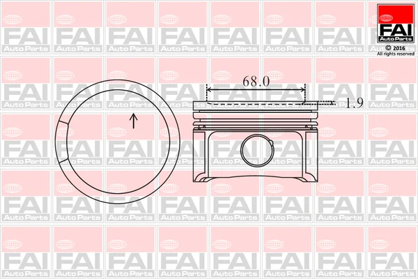 Píst FAI AutoParts PK2-050 Píst FAI AutoParts PK2-050
