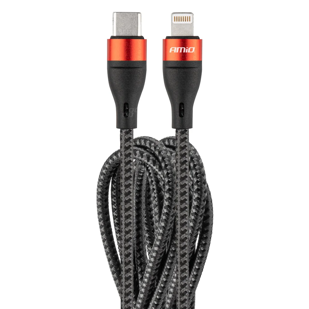 KABEL UC-19 USB-C+LIGHTNING 200CM FULLLI AMIO 02931 KABEL UC-19 USB-C+LIGHTNING 200CM FULLLI AMIO 02931