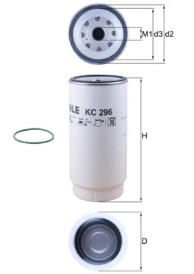 Palivový filtr MAHLE KC296D