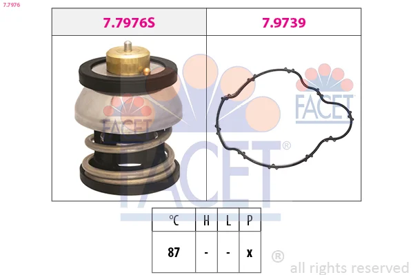 Termostat, chladivo FACET 7.7976
