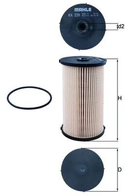Palivový filtr MAHLE KX220D