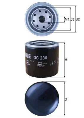 Olejový filtr MAHLE OC236