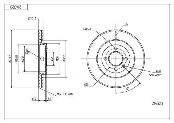 BRZ.KOTOUČ /P/CORRADO 88-93 280/22/20 HART 214323 – OE 535615301 BRZ.KOTOUČ /P/CORRADO 88-93 280/22/20 HART 214323 – OE 535615301