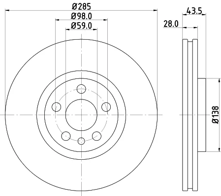 Brzdový kotouč HELLA 8DD355108-761