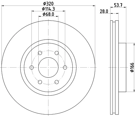 Brzdový kotouč HELLA 8DD355131-401