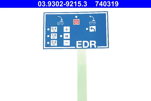 Fóliová klávesn., plnicí/odvzd. jed. ATE 03.9302-9215.3